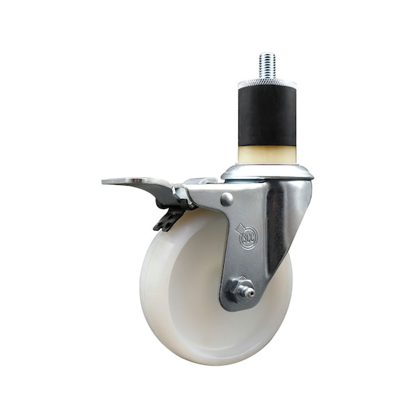 4'' Nylon Swivel 1-7/8'' Expanding Stem Caster Total Lock Brake